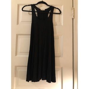 Black Cotton T-shirt Dress